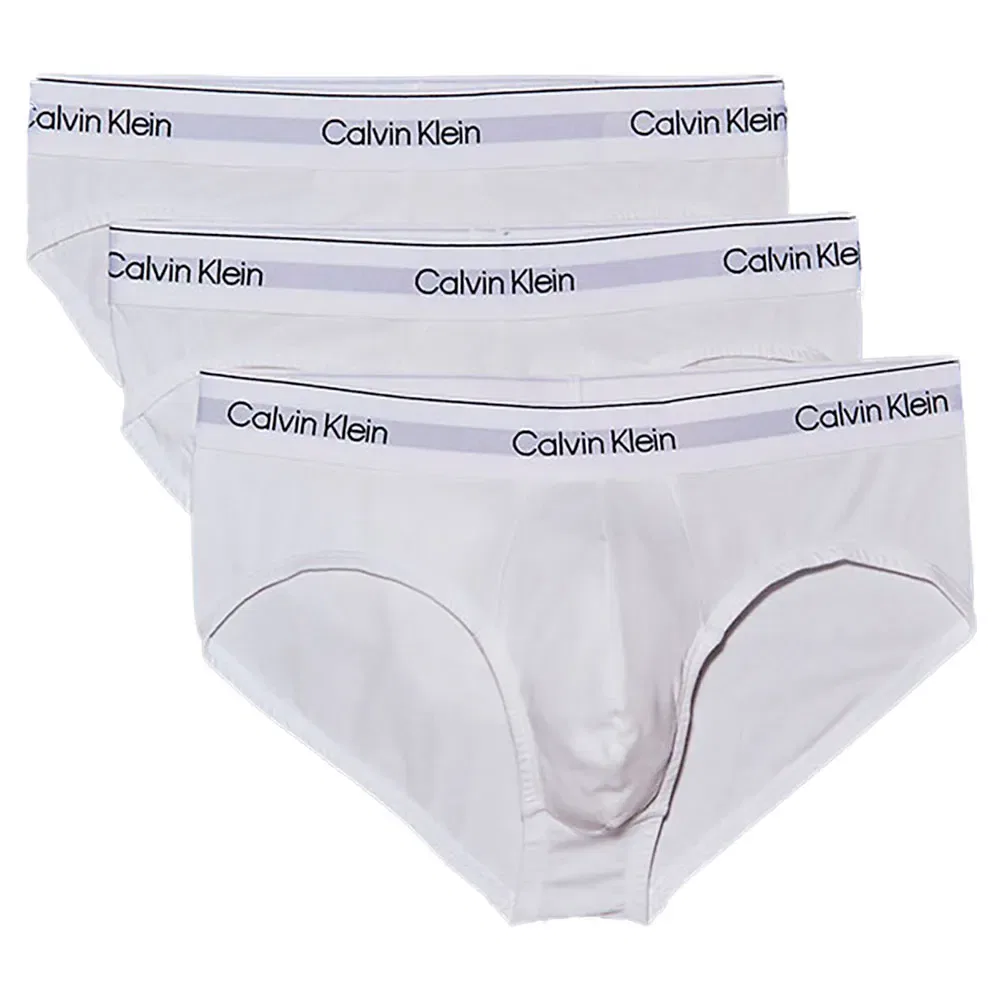 Комплект трусов-брифов Calvin Klein Icon Cotton Stretch 3 шт., белый — фото 3