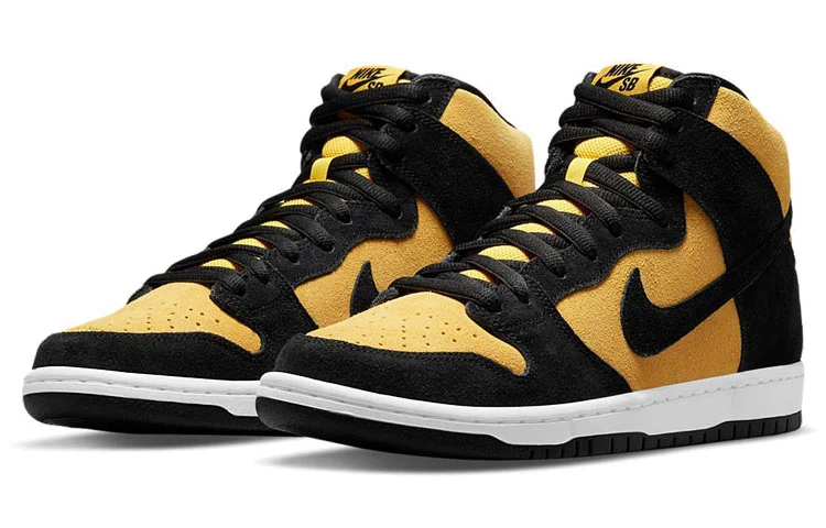 Кроссовки Nike SB Dunk High Pro, черный/желтый — фото 3
