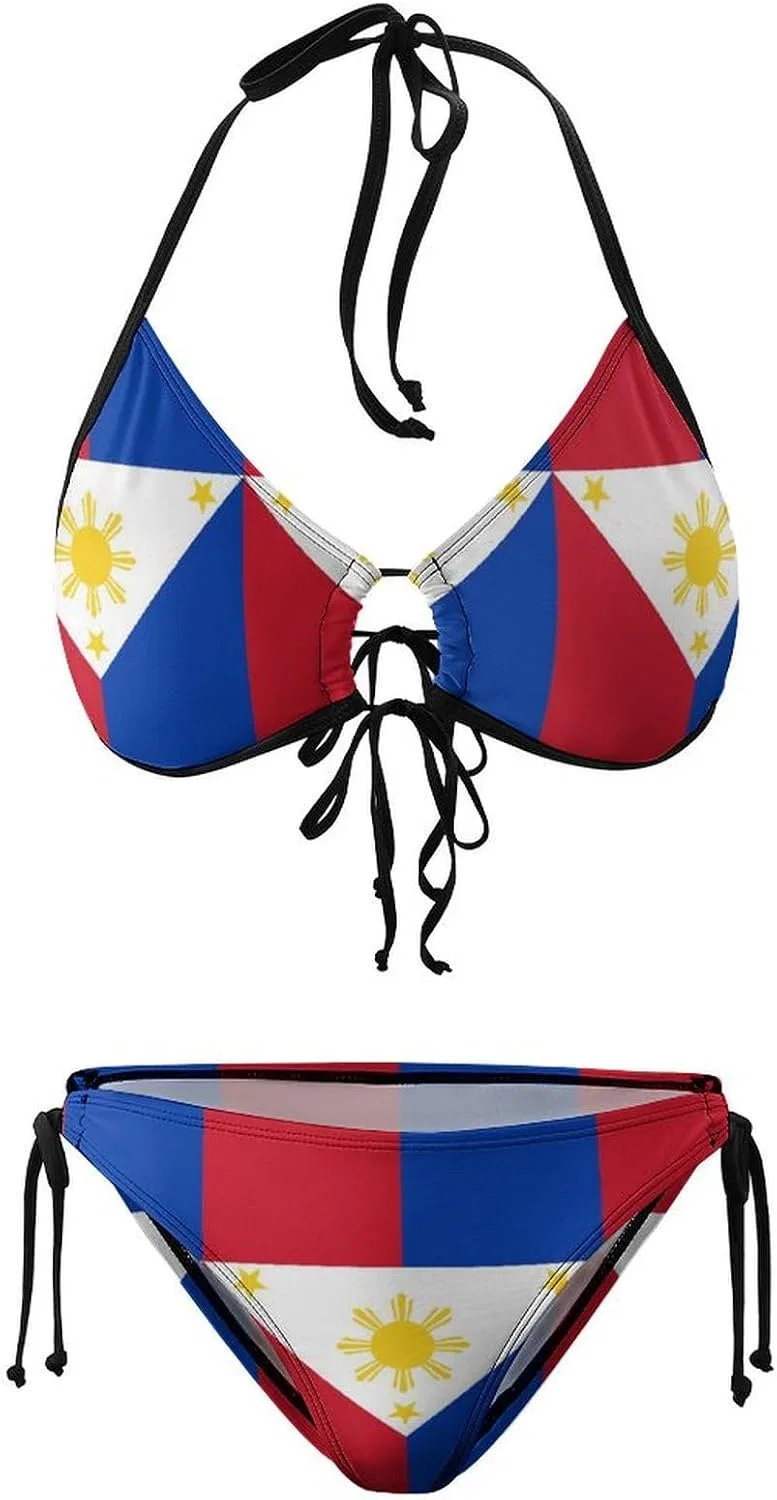 Женский бикини с принтом далматинца, Generic, Philippines Flag — фото 4