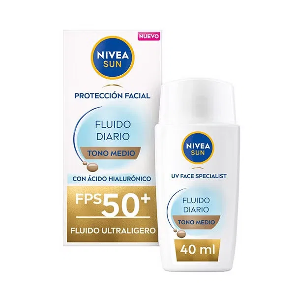 Солнцезащитный флюид для лица SPF 50+ NIVEA, Tono Medio