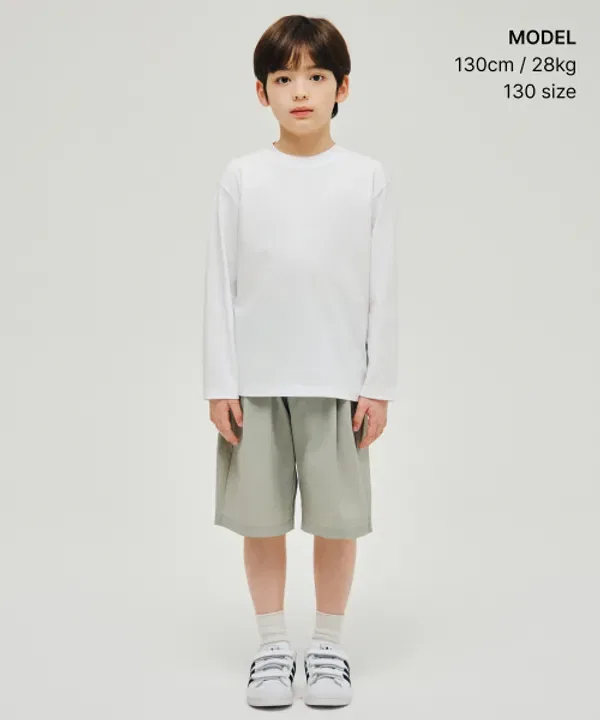Футболка с длинным рукавом UV Protection, Relaxed Fit, Musinsa Standard Kids, белый — фото 2