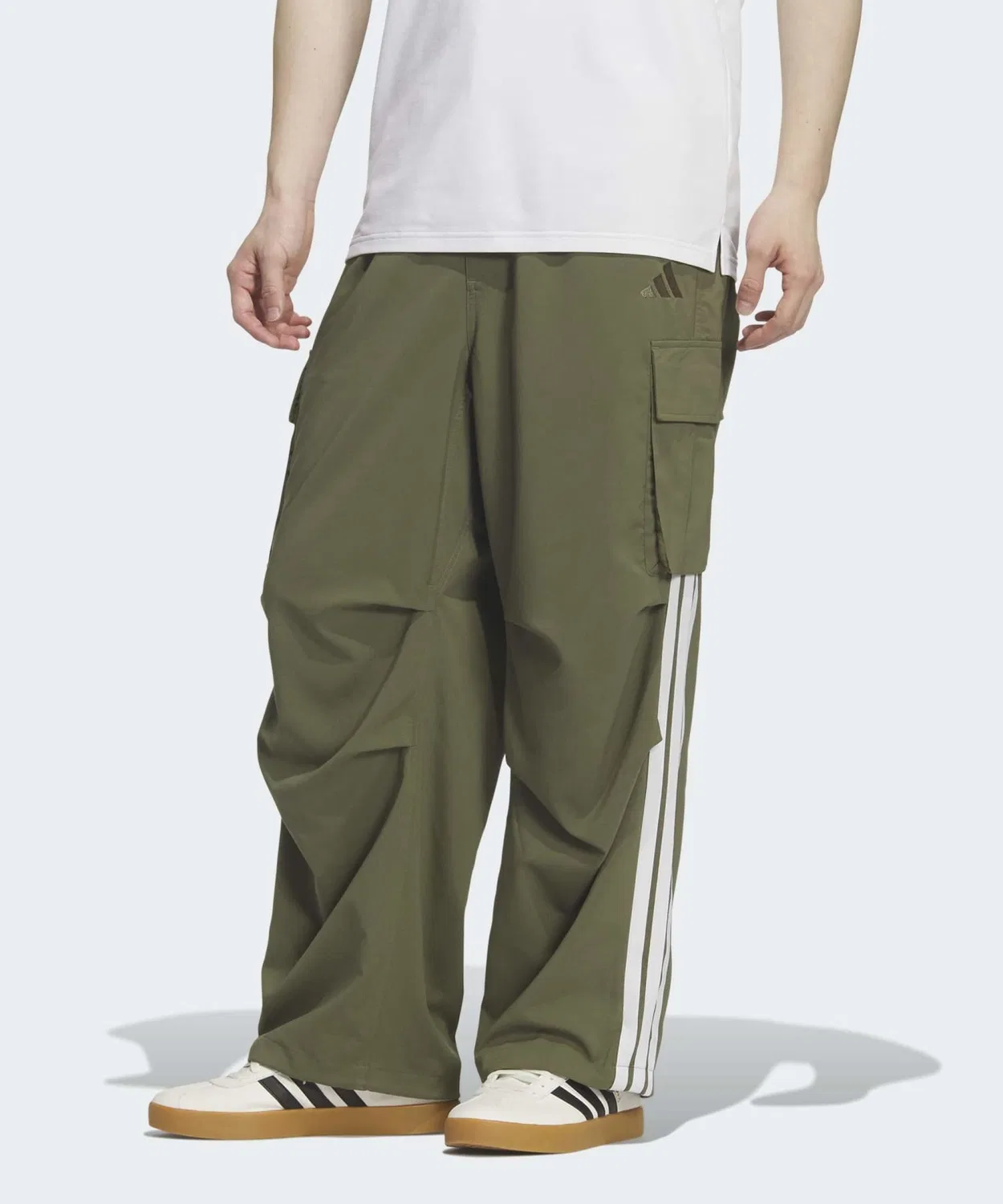 Мужские/Женские карго-брюки свободного кроя с карманами, модель Climacool, Adidas, Khaki