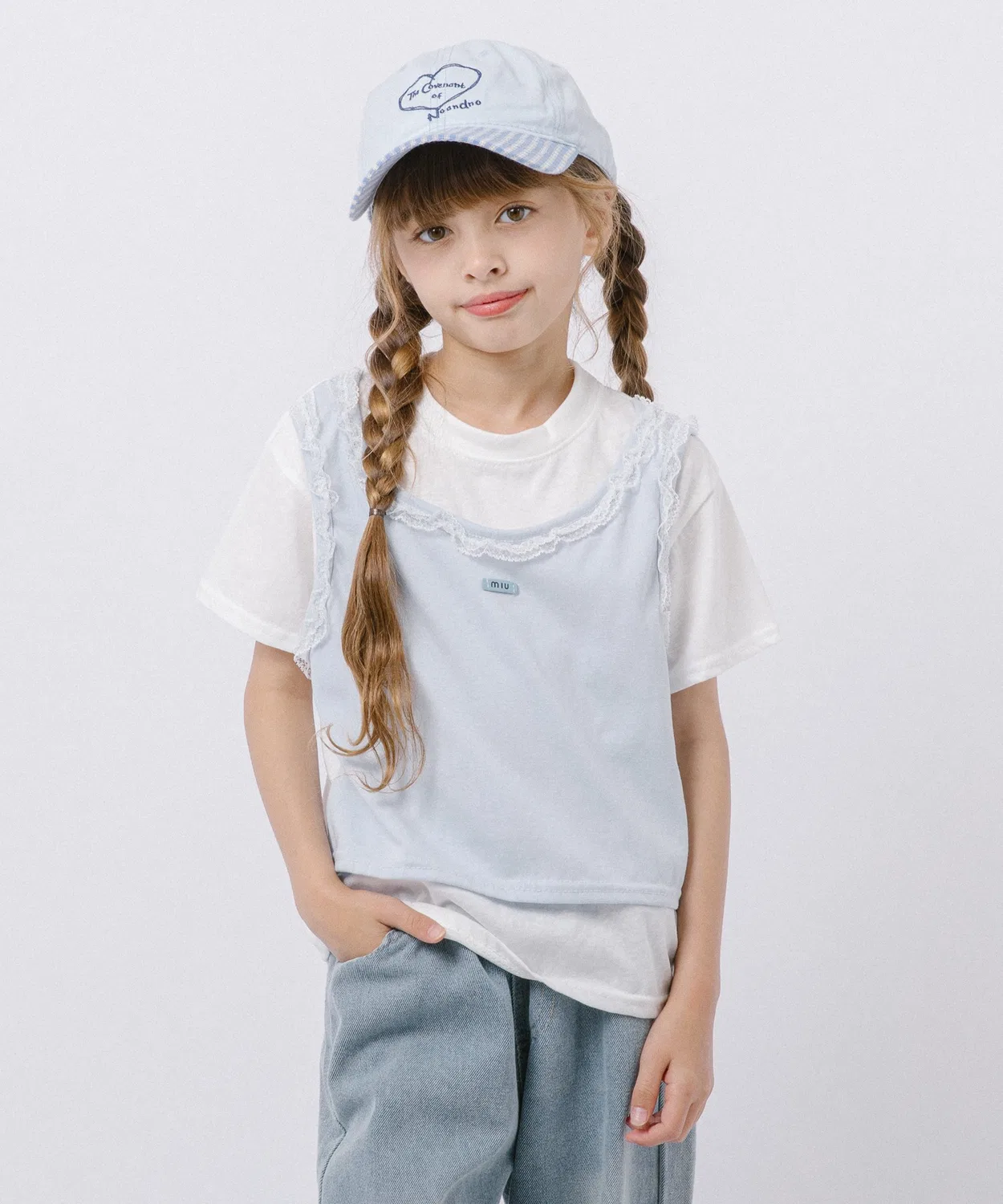 Детская футболка с рюшами и длинным рукавом URBAN CHERRY, Blue