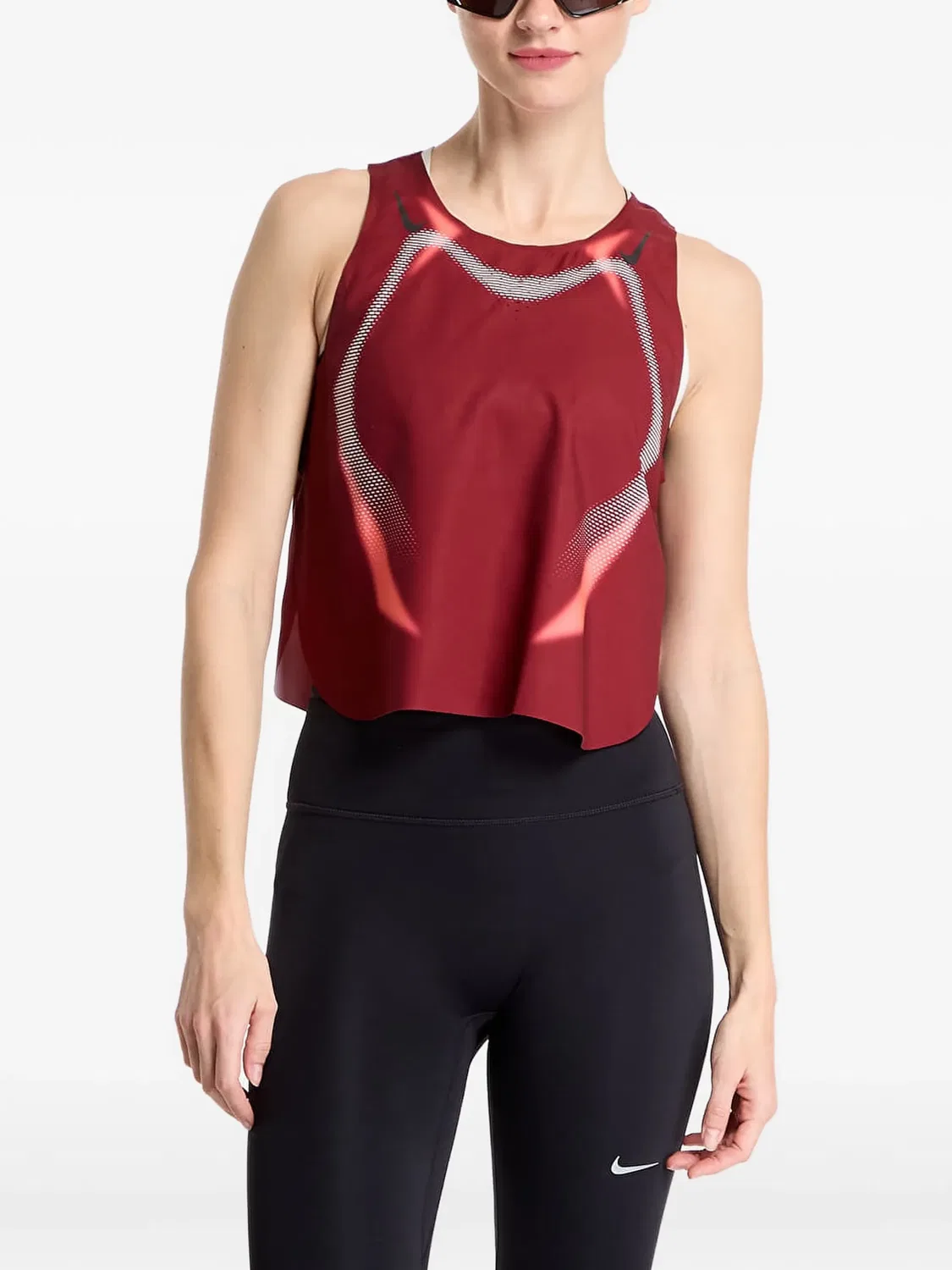 Укороченный топ AeroSwift Nike, желтый
