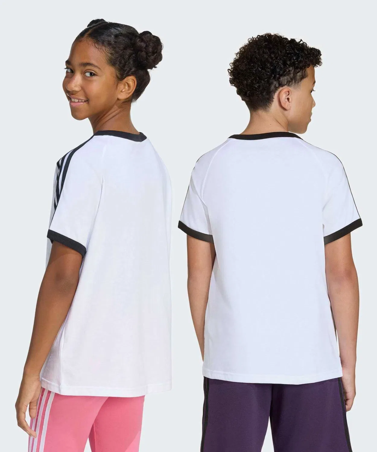 Детская футболка с коротким рукавом 3 Stripes Tee Adidas, Белый — фото 4