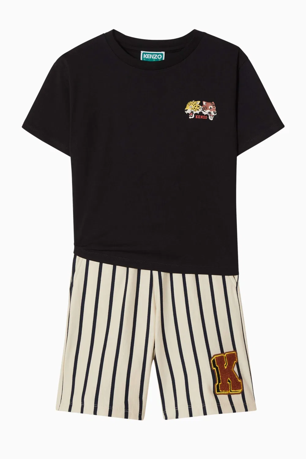 Футболка с вышитым логотипом из органического хлопка KENZO KIDS — фото 2