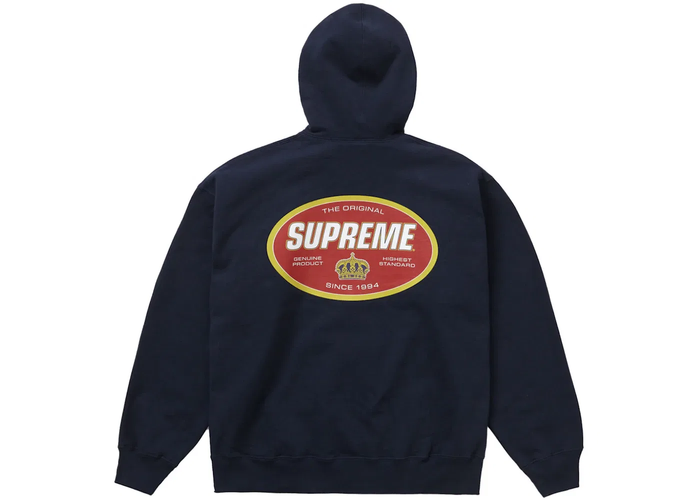 Мужской худи с капюшоном с принтом Supreme, Navy