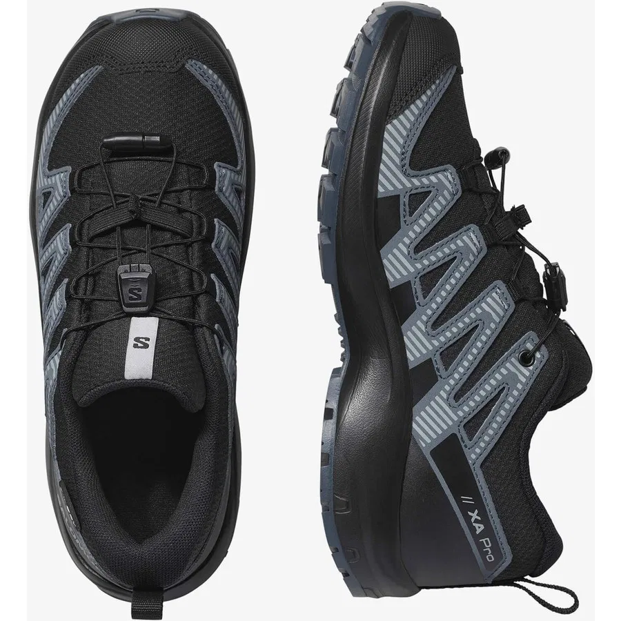Детские кроссовки для активного отдыха Salomon XA Pro V8 Waterproof, Черный — фото 2