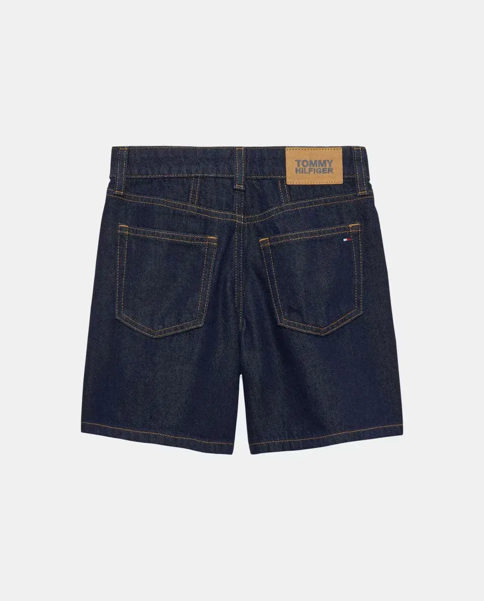 Детские шорты для девочек джинсовые Bermuda Tommy Hilfiger, Azul — фото 2