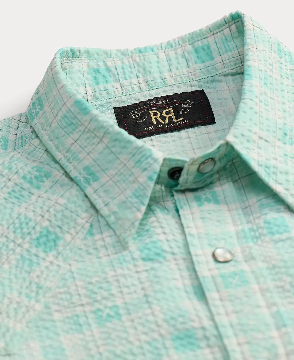 Мужская рубашка с принтом Double RL Polo Ralph Lauren, Turquesa — фото 3