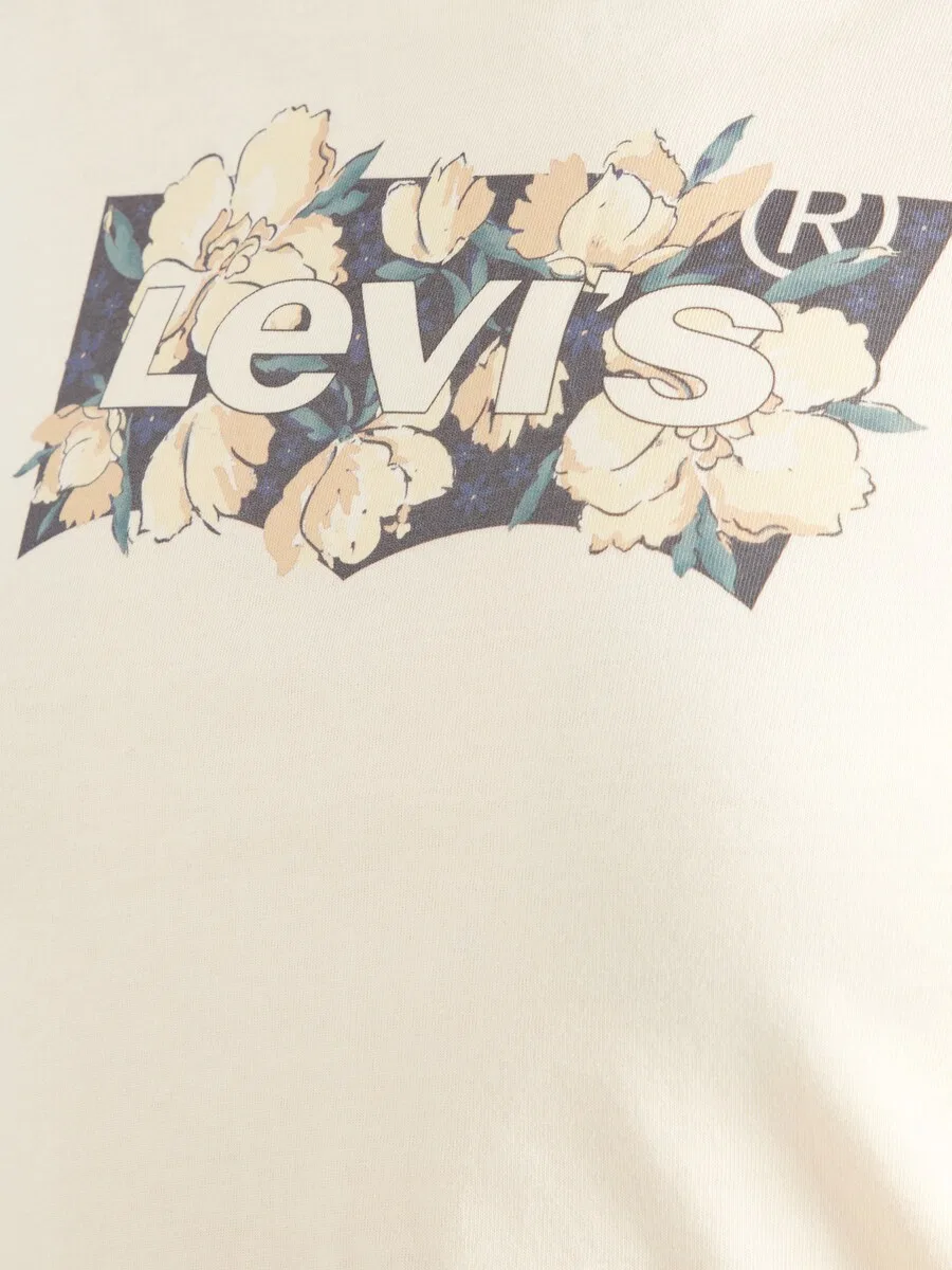 Футболка LEVI'S пастельно-желтого цвета — фото 2