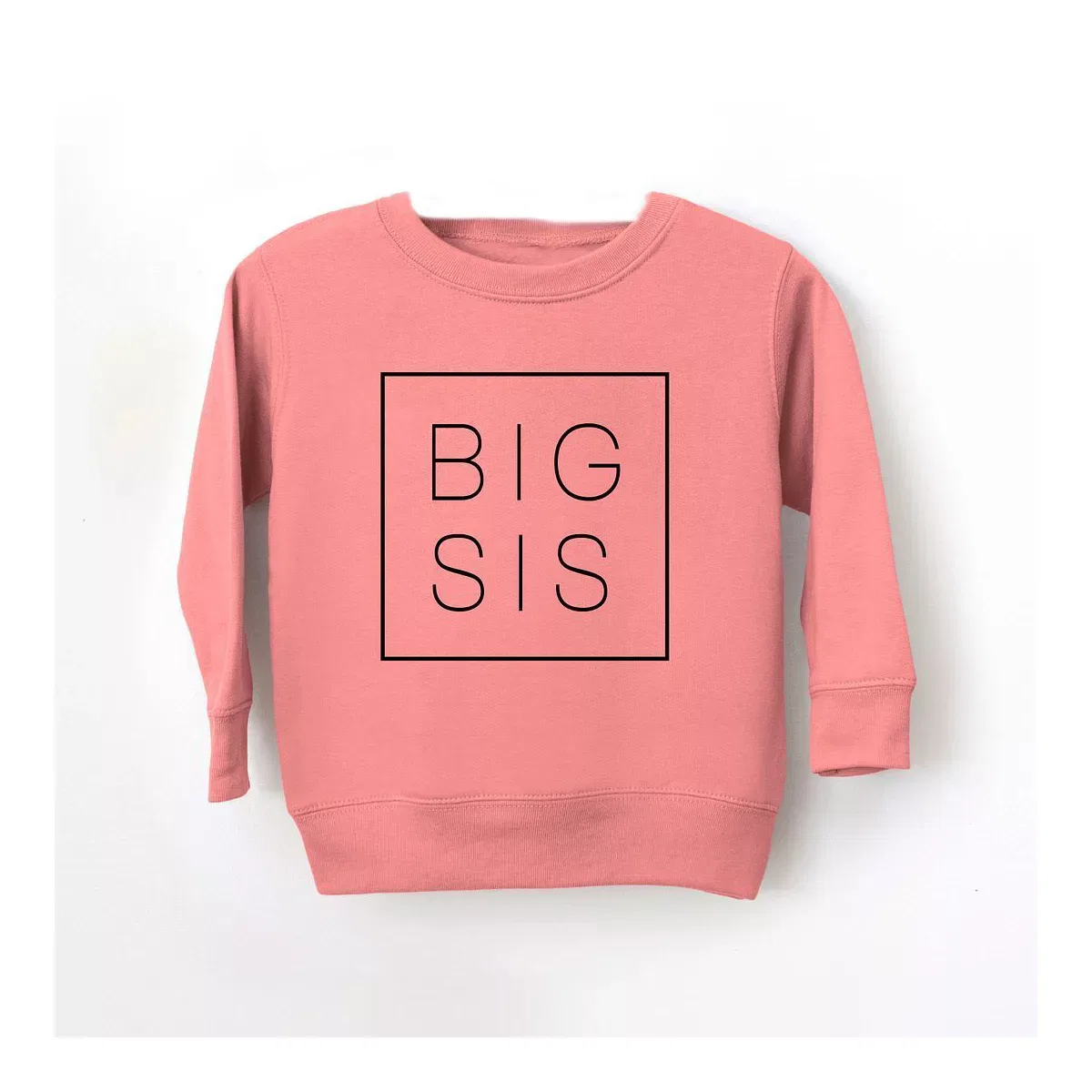 Детский свитшот для девочек с принтом Big Sis Square The Juniper Shop, Mauve