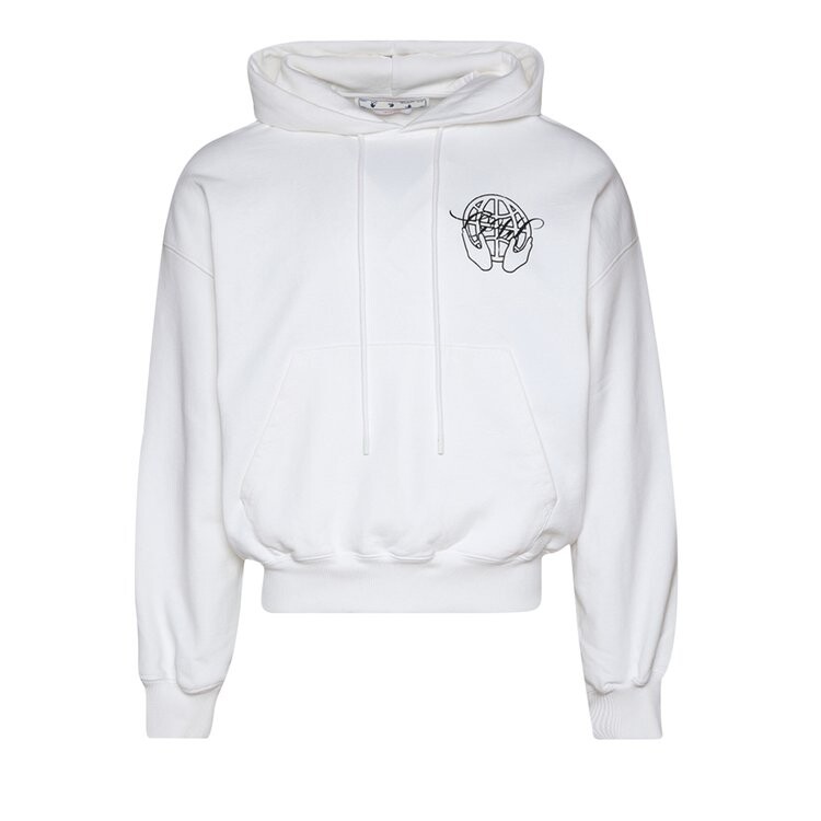 

Худи Off-White Hand Arrow Boxy Hoodie 'White/Black', белый