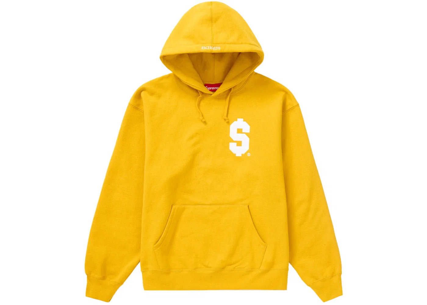 Мужское худи с принтом Supreme $ Hooded Sweatshirt, золотистый