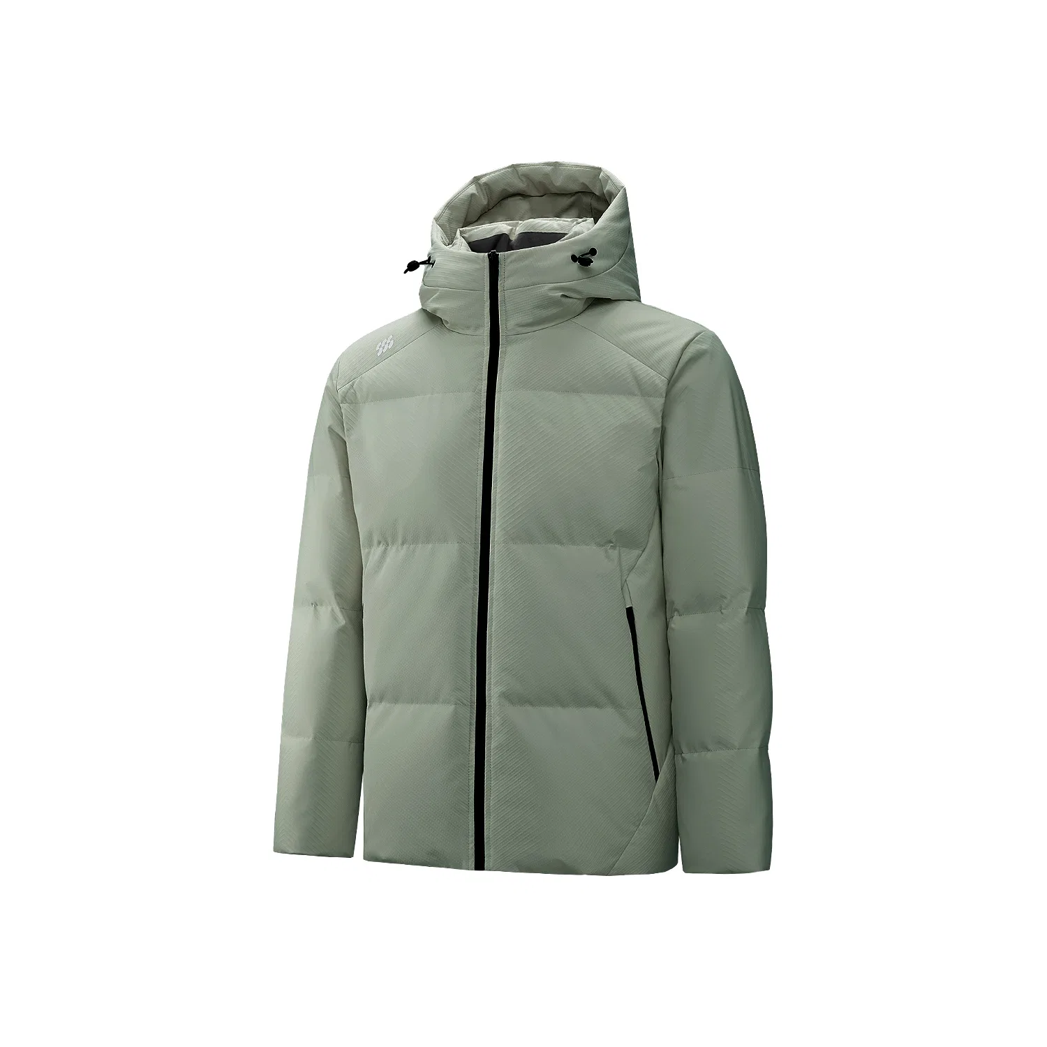 Детский пуховик с капюшоном, с принтом, HLA, Light Green 7E