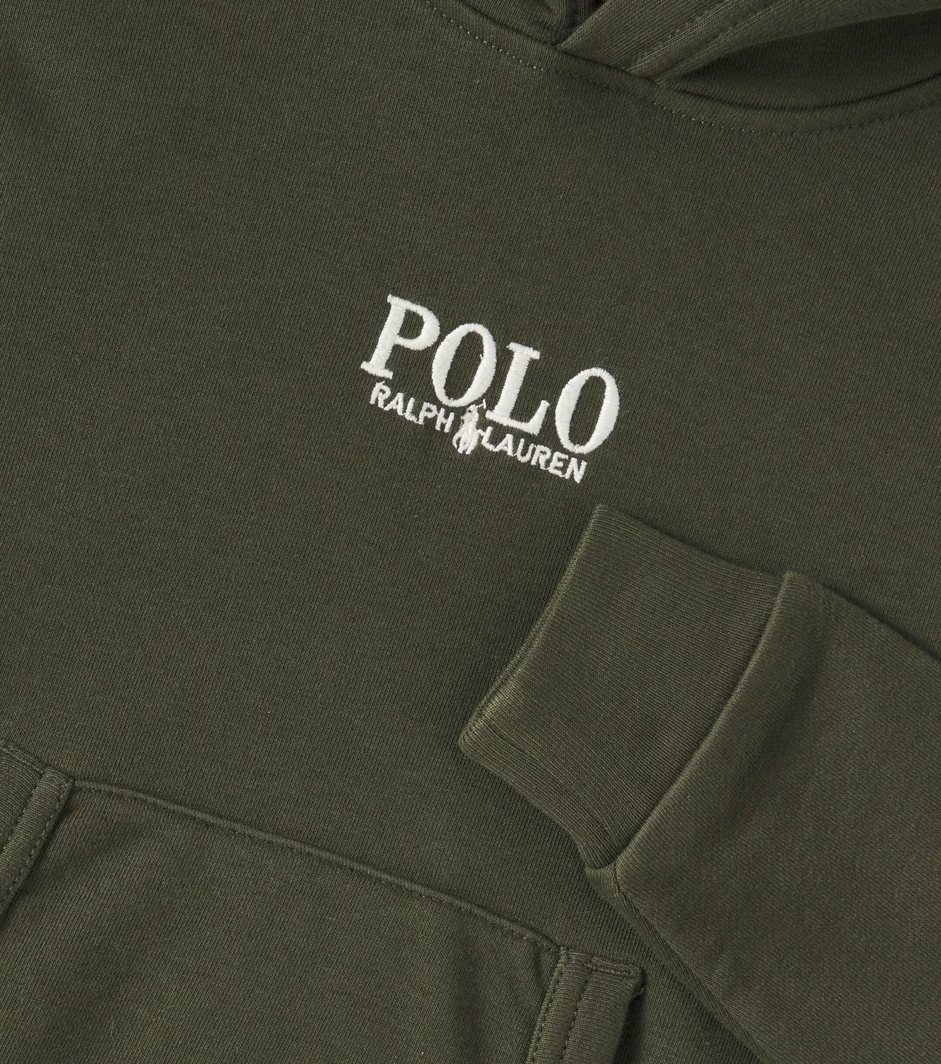 Худи с капюшоном и карманом-кенгуру Polo Ralph Lauren Kids, зеленый — фото 3