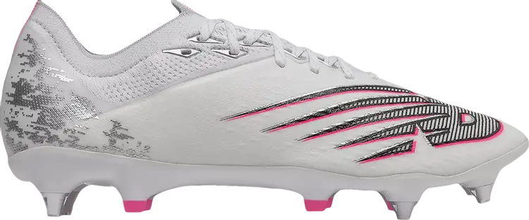 Бутсы New Balance Furon V6+ Pro SG 'White Alpha Pink', белый — фото 2