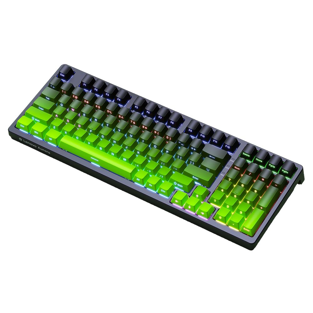

Механическая клавиатура Lenovo Aurora GK10, Blue Switch, Green Side Engraving, английская раскладка