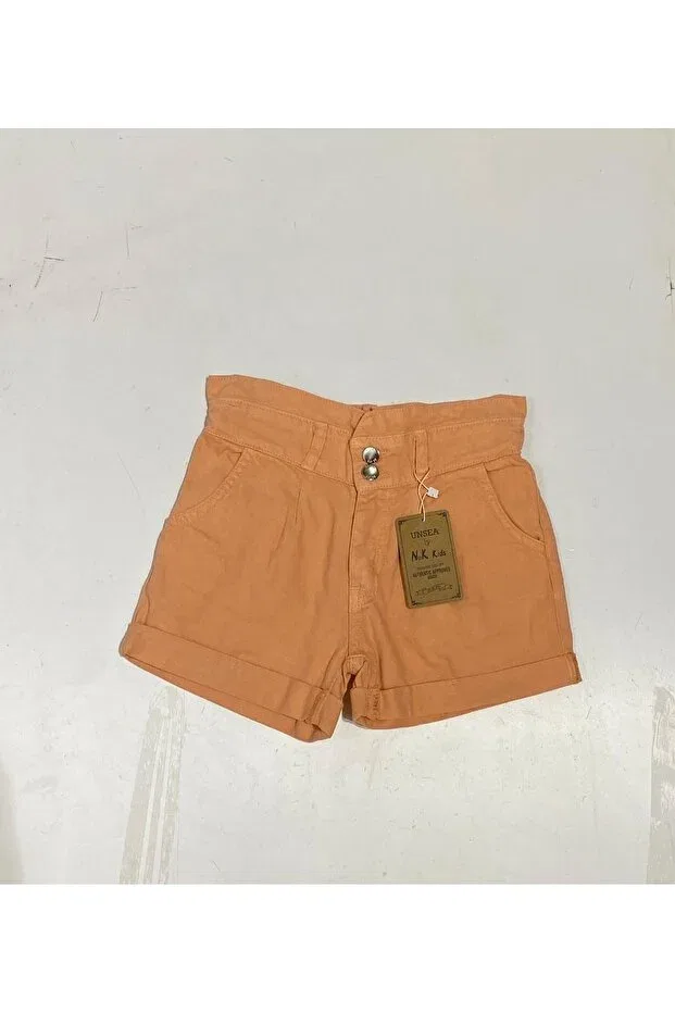 Детские шорты для девочек с высокой талией Nk Kids, Salmon — фото 2