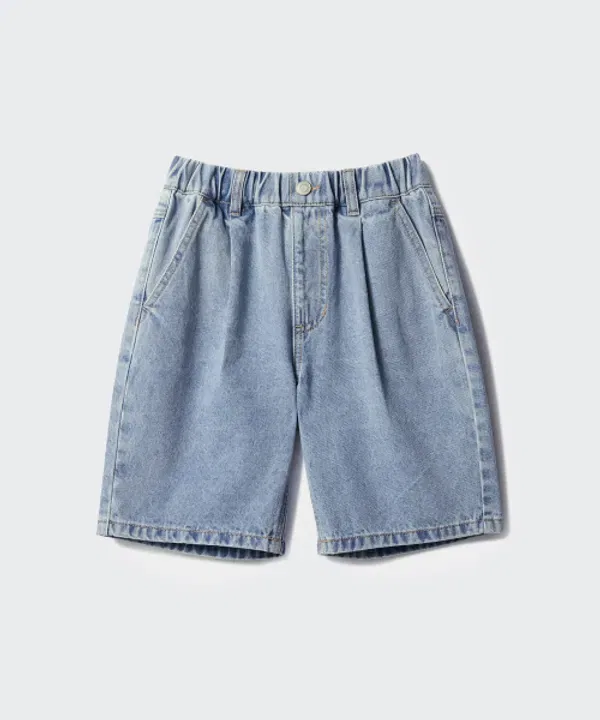 Шорты джинсовые широкие, Musinsa Standard Kids, Light Indigo — фото 3