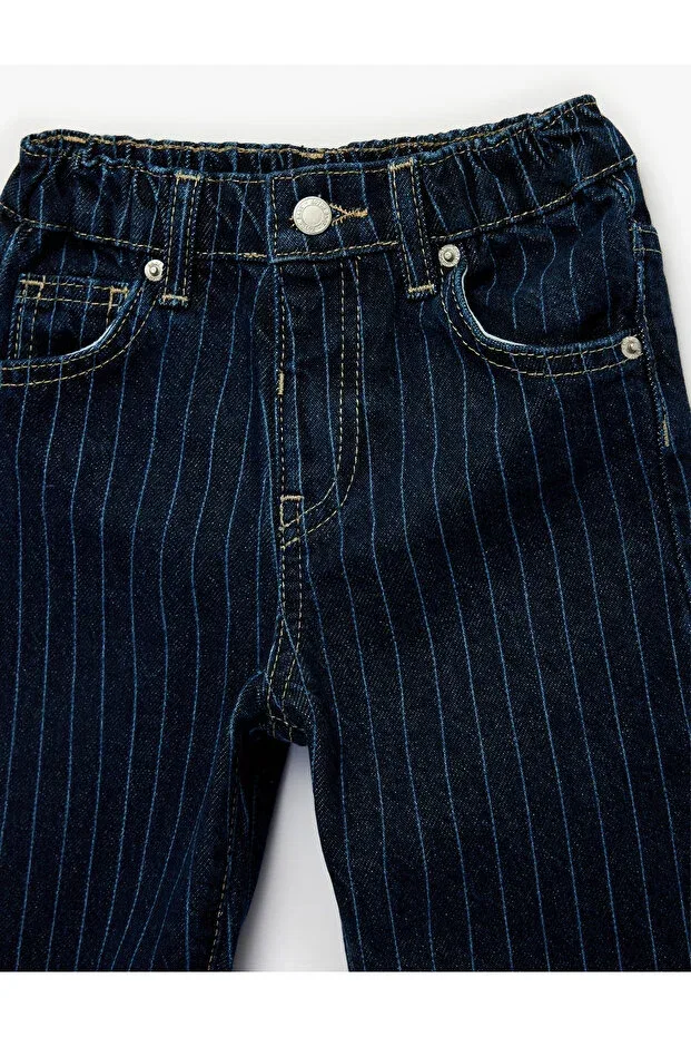 Детские джинсовые брюки для девочек скинни Koton, Dark Indigo — фото 4