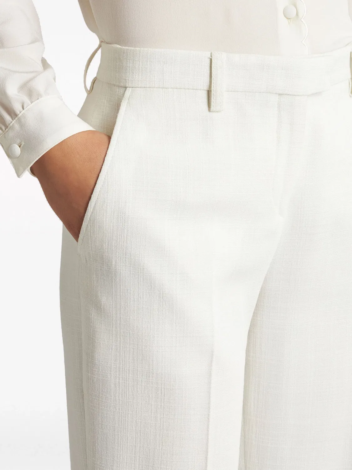 ETRO Т tailored trousers из слеб-текстуры — фото 3