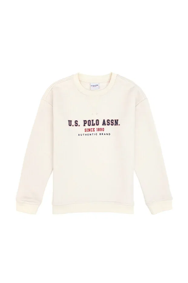 Детское для мальчиков свитшот с длинным рукавом U.S. Polo Assn., White — фото 2