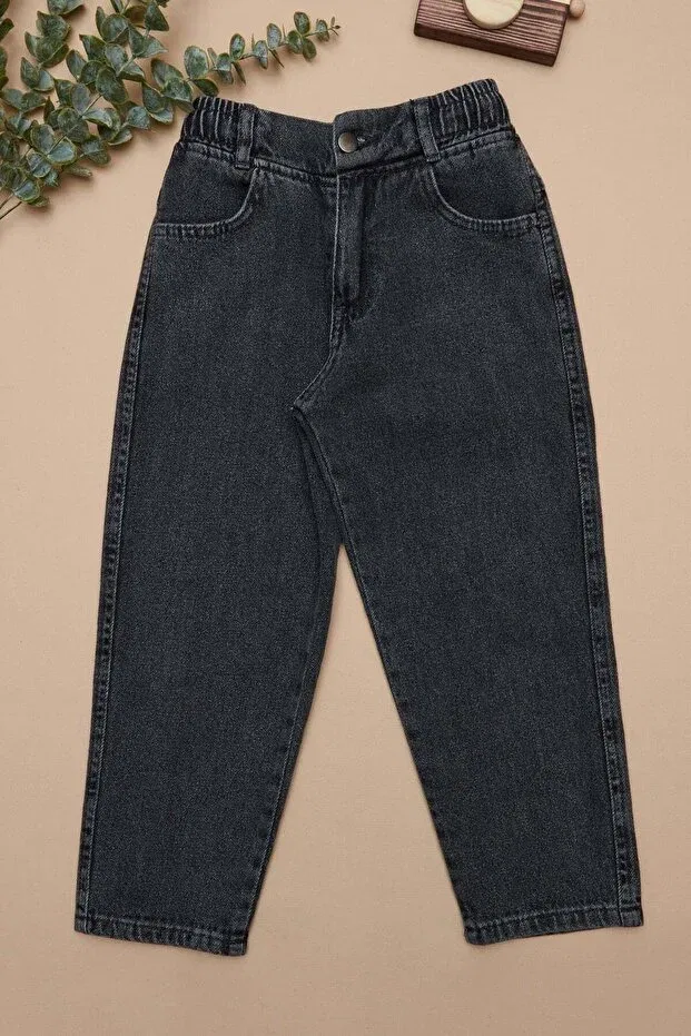 Детские брюки для девочек прямого кроя Fulla Moda, Smoke Grey — фото 3