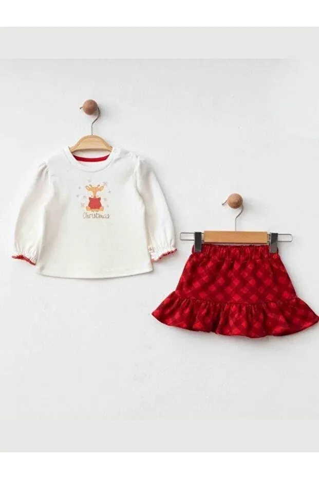 Детский комплект для девочек с принтом Zekids, Red — фото 2
