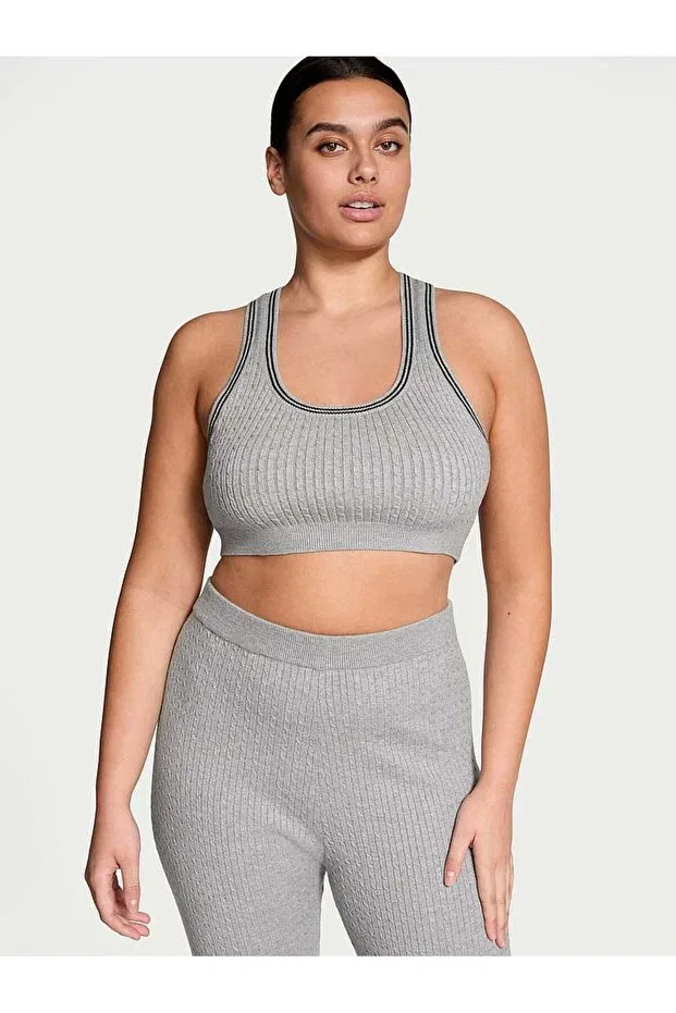 Женская бралетте с бретельками-спагетти Victoria'S Secret, Light Grizzled Gray