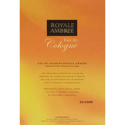 Мужской одеколон Royal Ambree, 198 мл