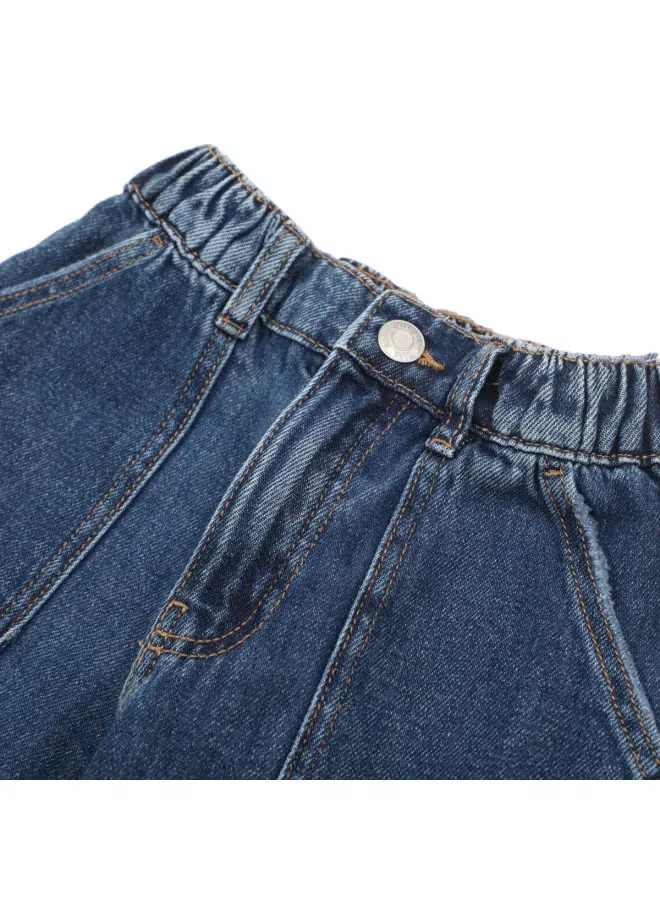 Джинсы с вышивкой декоративные Zara, синий — фото 4