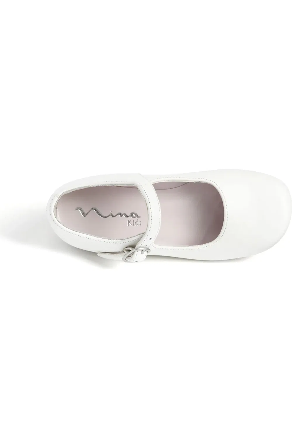 Детские туфли Мэри Джейн с круглым носком Bonnett Nina, White Leather — фото 4