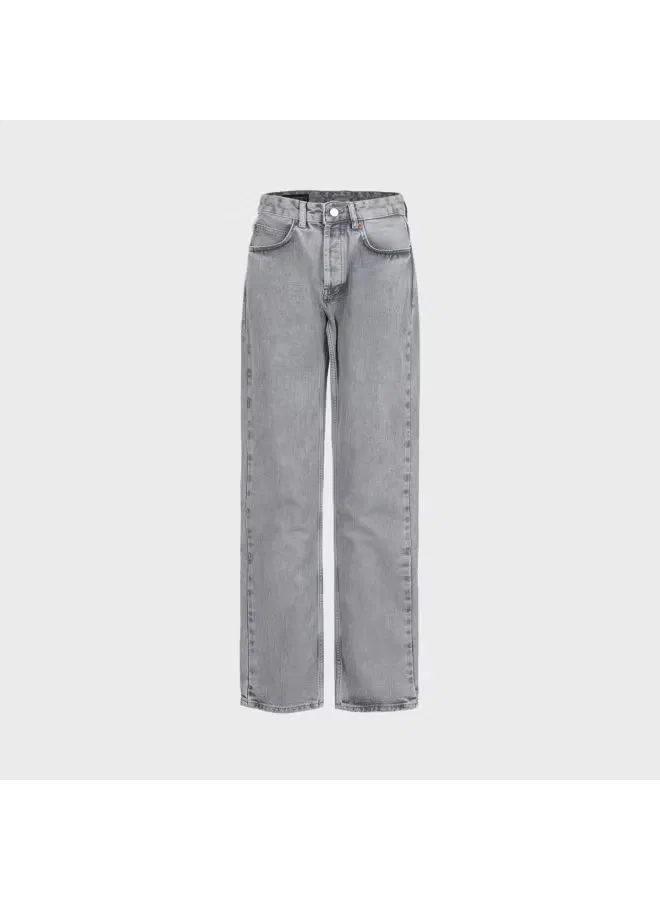 Джинсы классические с эффектом потертости Zara, светло-серо-голубой — фото 2