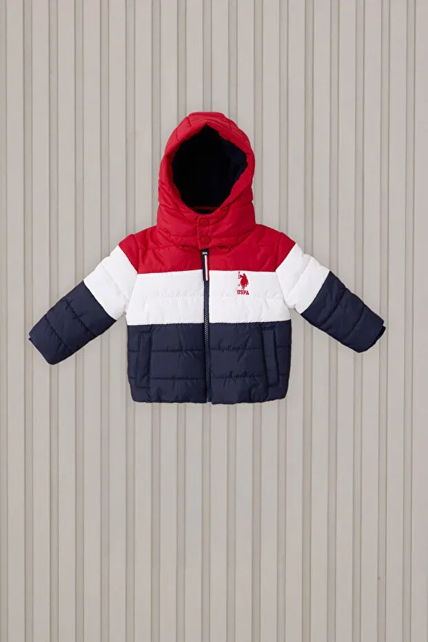 Детское зимнее пальто для мальчиков с капюшоном U.S. Polo Assn., Red