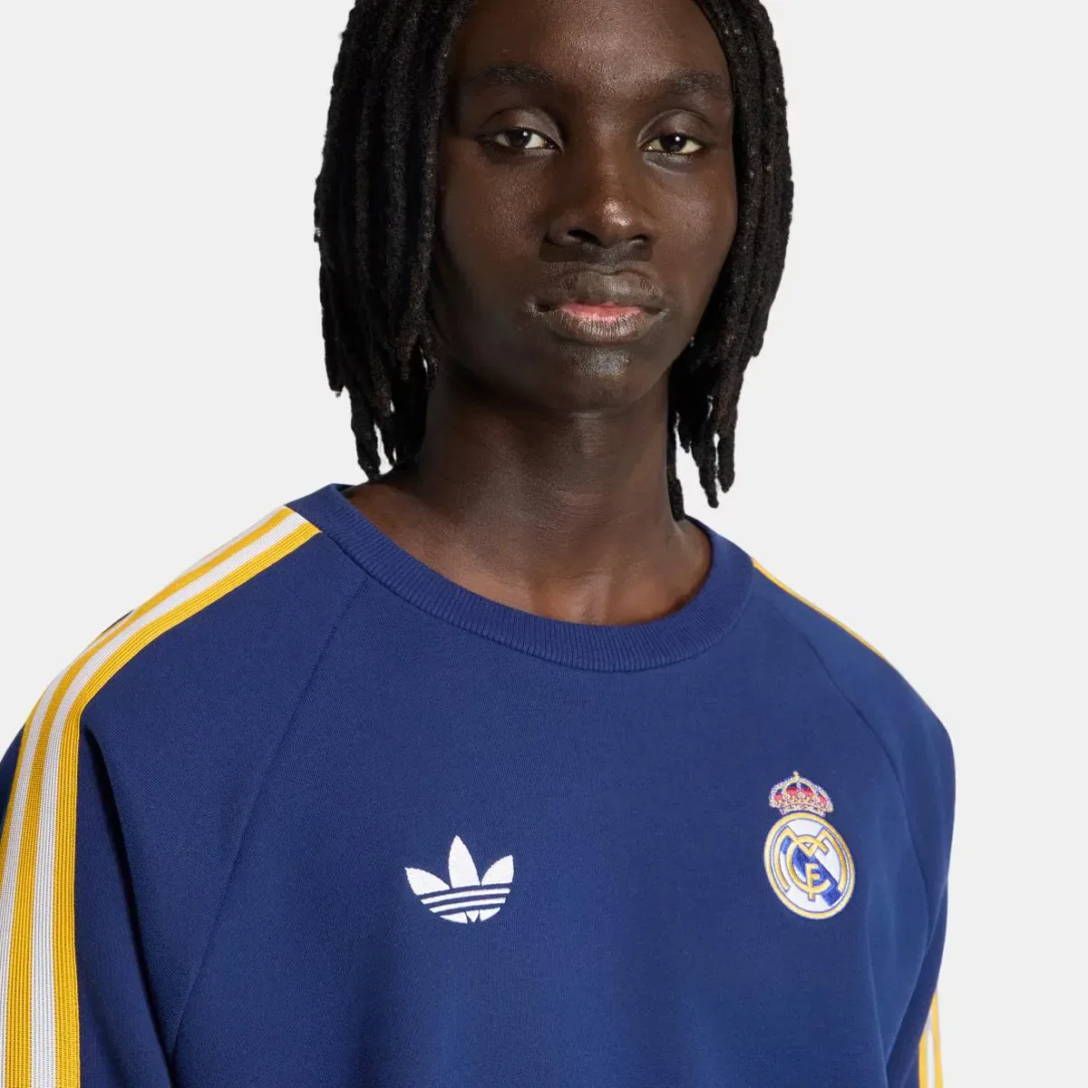 Мужская толстовка с длинным рукавом Real Madrid CF adidas, Azul — фото 3