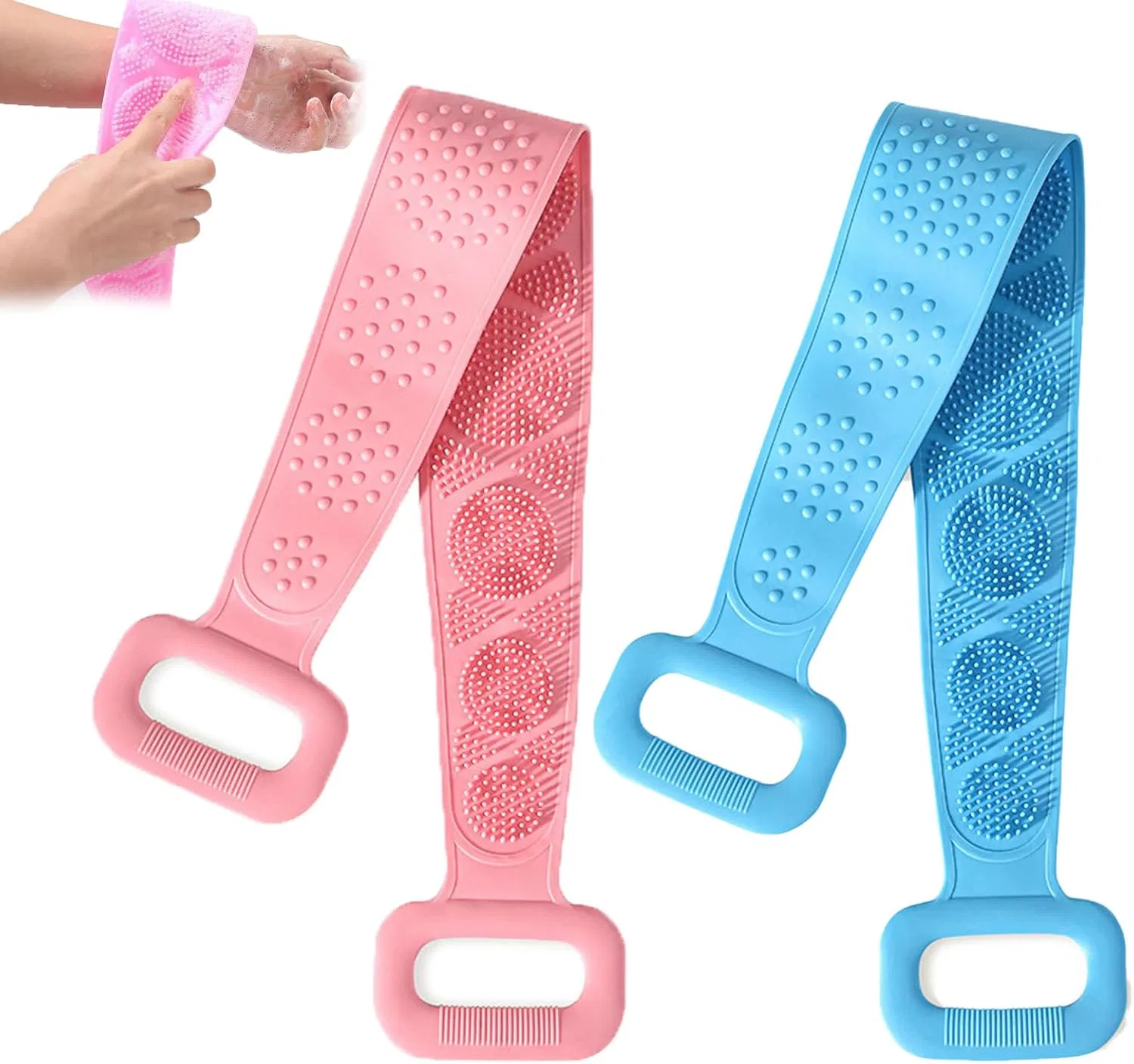 Щетка для тела, 60 см, Blue+Pink Generic