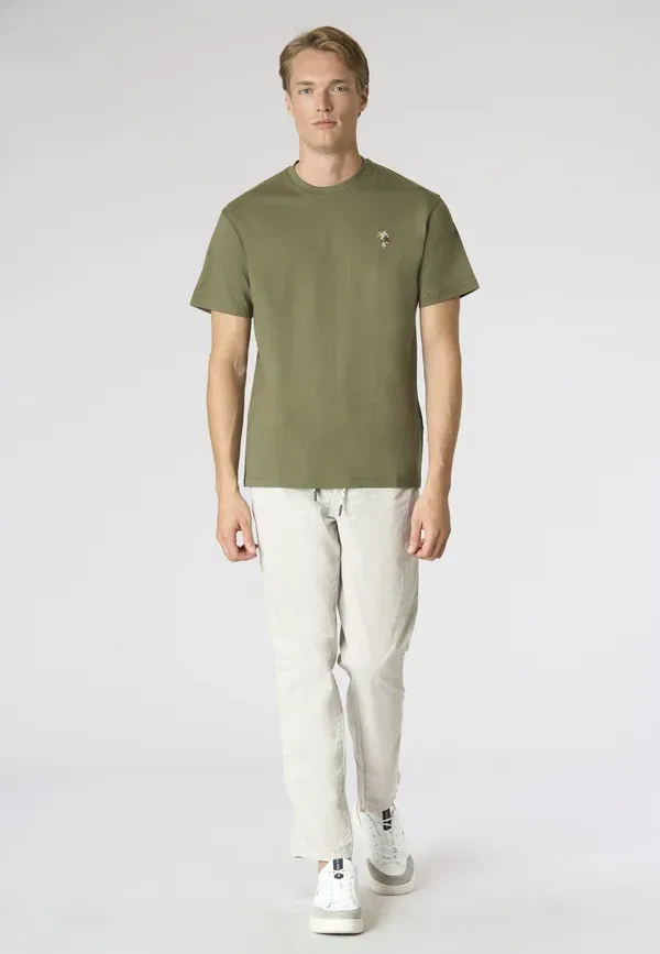 Футболка хлопковая basic t-shirt U.S. Polo Assn., verde, зеленый — фото 2