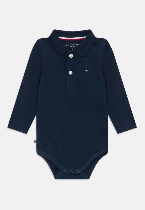 Комплект из поло и боди с длинным рукавом, хлопок Tommy Hilfiger, темно-синий