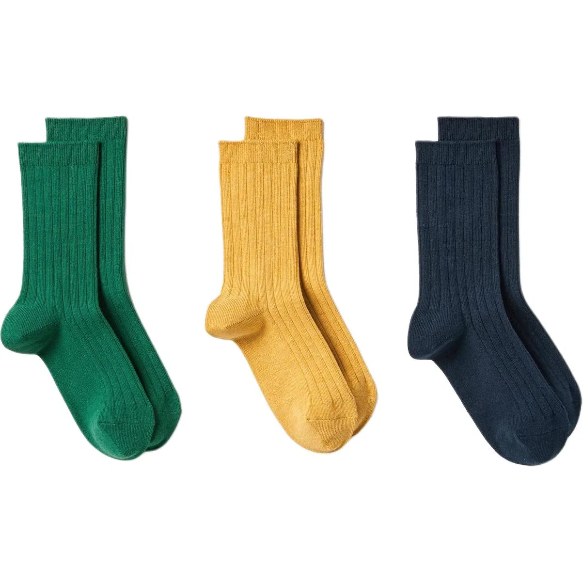 Детские носки с защитой от запаха, 3 пары (Green, Brown, Navy Blue), UNIQLO