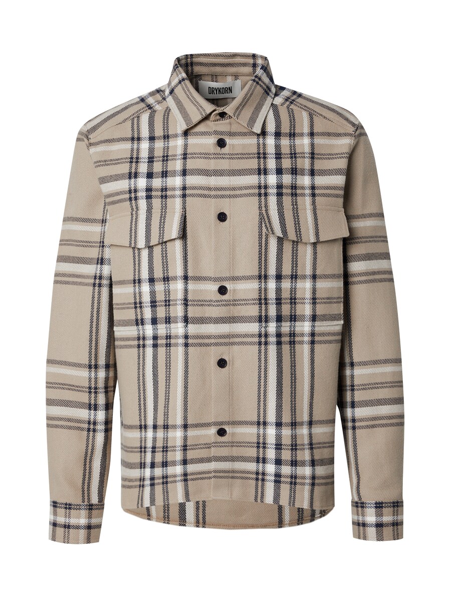 

Клетчатая рубашка DRYKORN Regular fit Button Up Shirt GUNRAY, цвет cappuccino