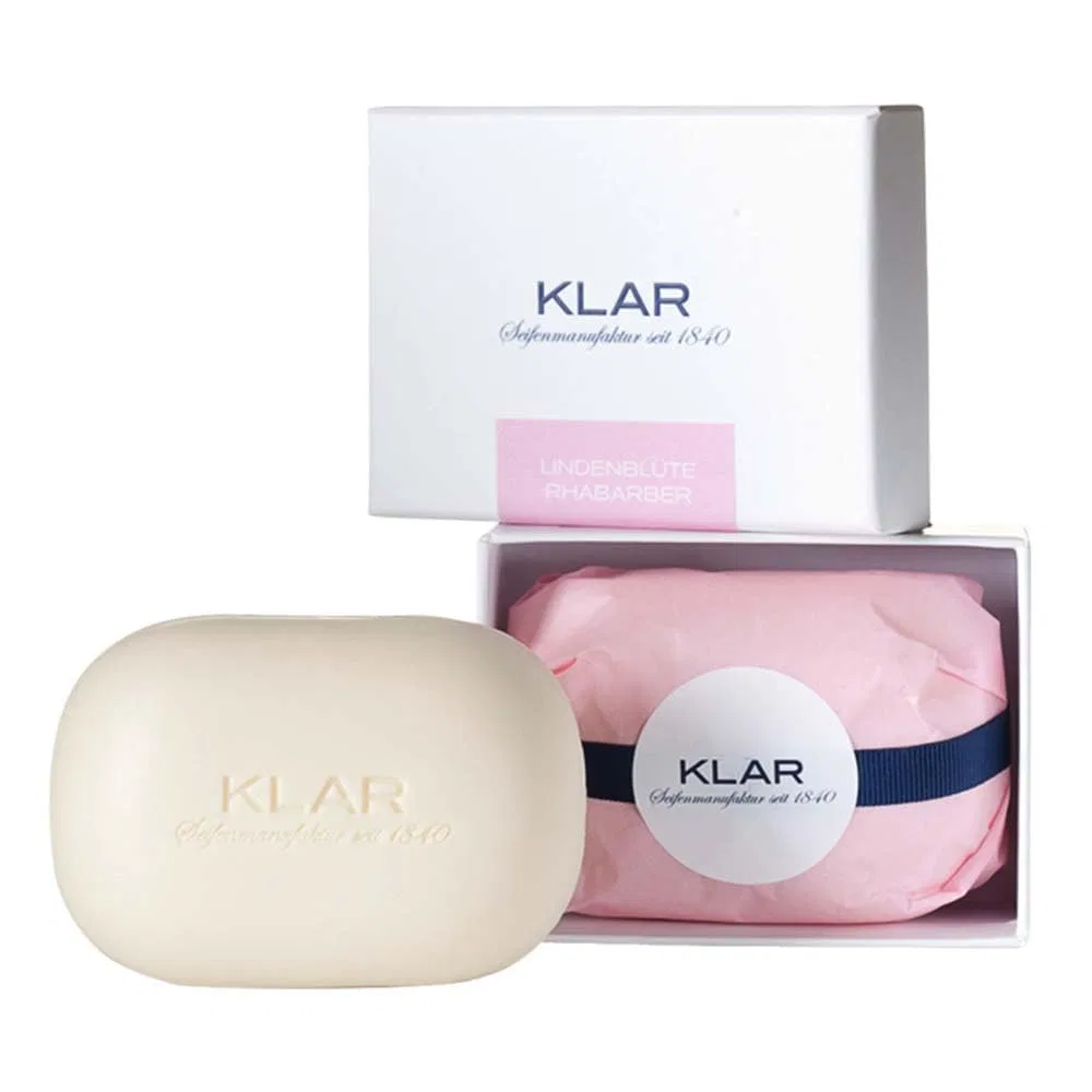 Мыло туалетное Lime Blossom & Rhubarb, Klar Seifen, 135 г