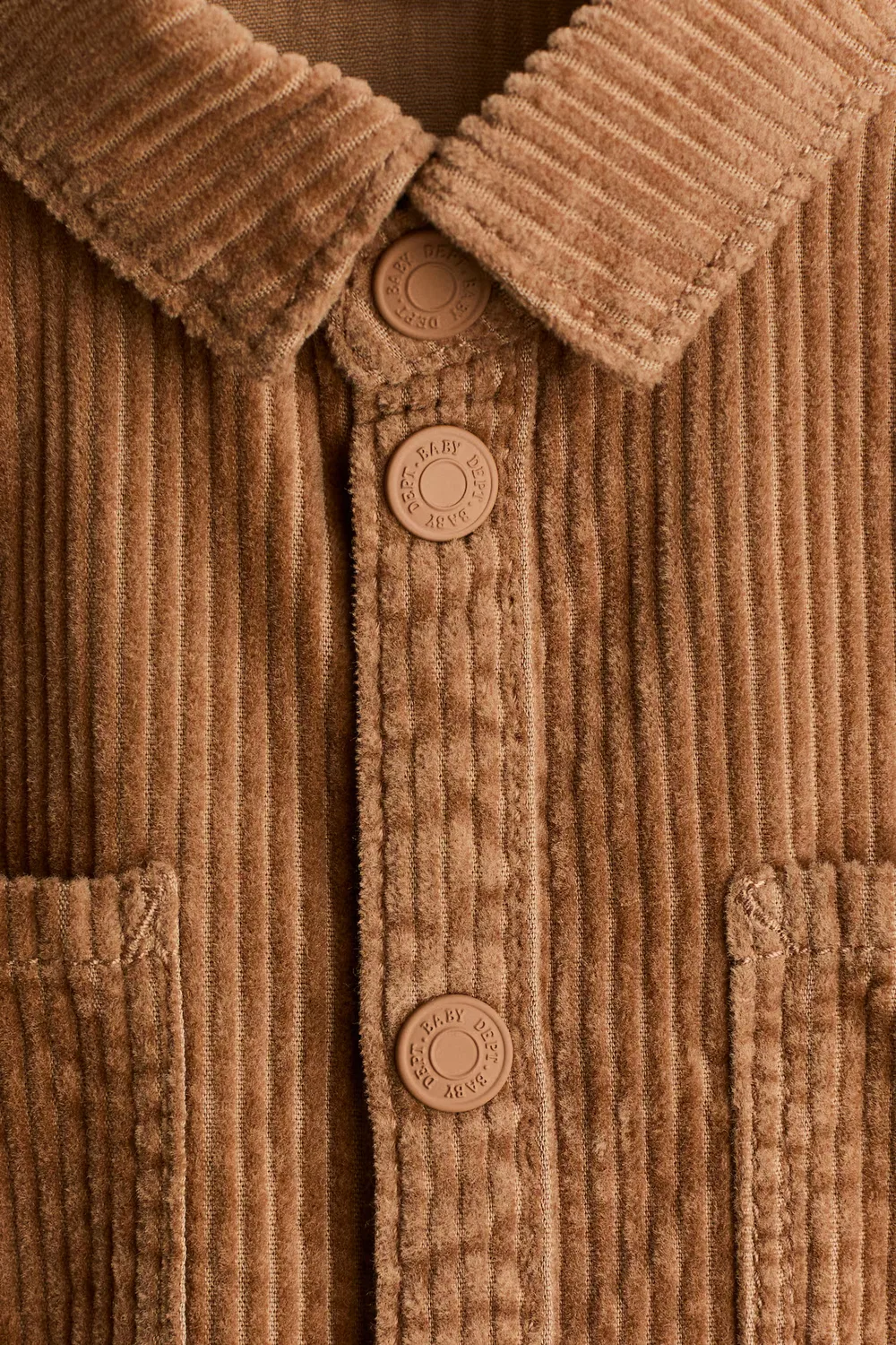 Вельветовая рубашка с узором H&M, Beige — фото 2