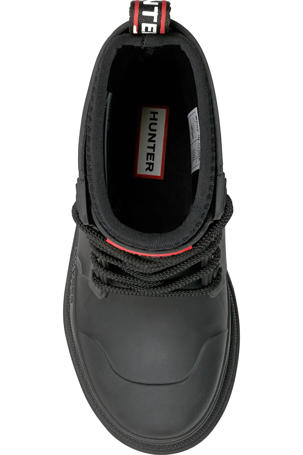 Детские ботинки водонепроницаемые на шнуровке Stomper Hunter, Black/Black/White/Red — фото 3