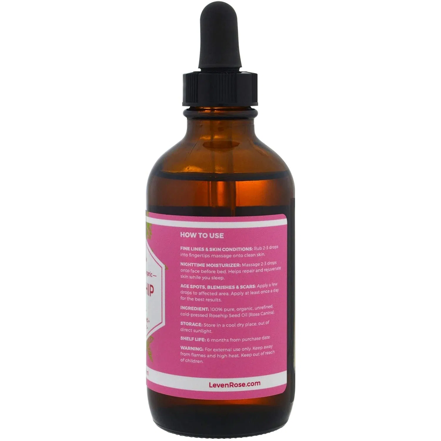 Масло для тела Leven Rose Rosehip Oil, 118 мл — фото 2