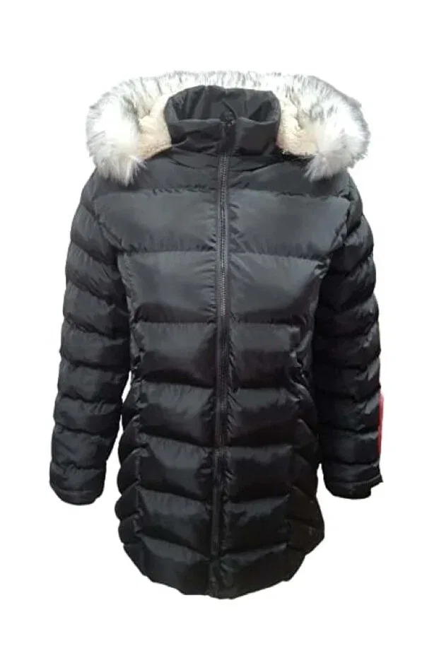 Детское зимнее пальто для девочек с капюшоном Jenerik, Black