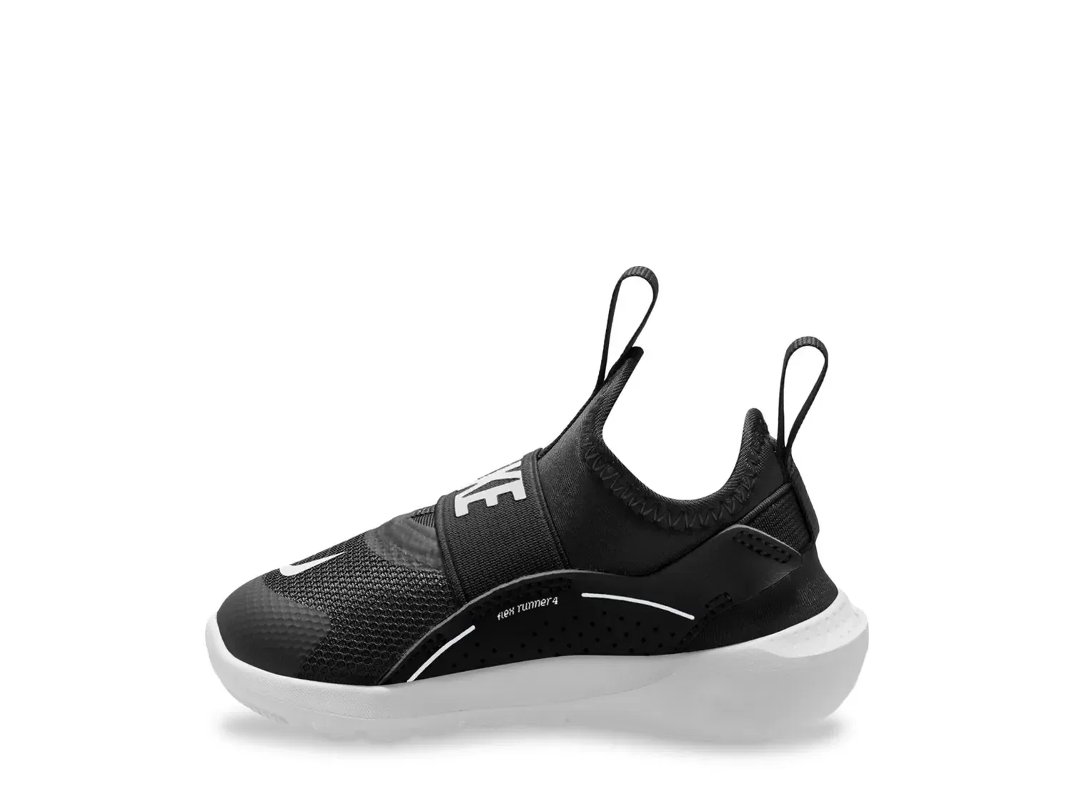 Кроссовки с эластичными ремешками Flex Runner 4 Nike, Black/White — фото 2
