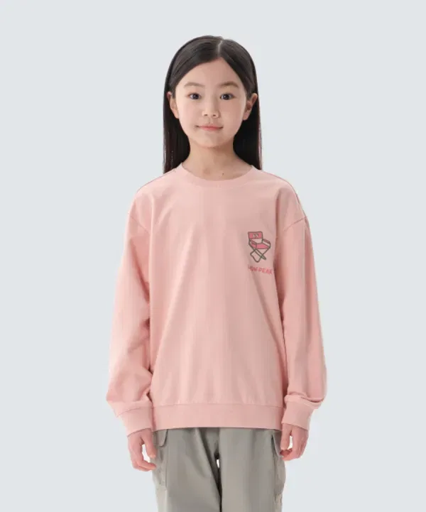 Свитшот детский для кемпинга, s25skfht80 Snowpeak Apparel Kids, светло-розовый
