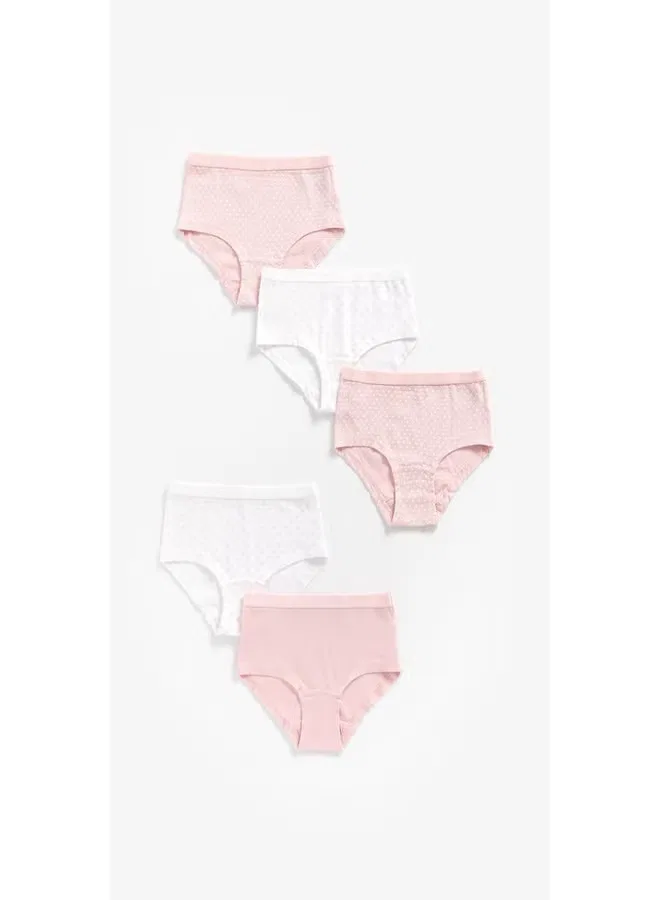 Трусики хлопковые комплект из 5 штук Mothercare, розовый