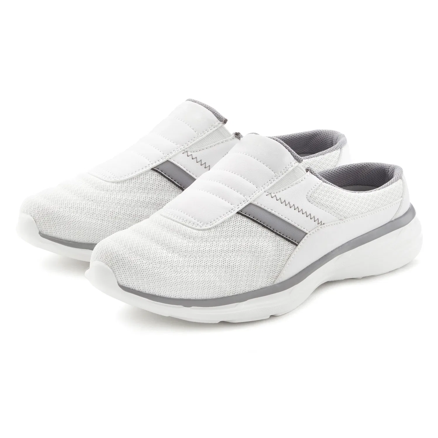 Детские текстильные кроссовки Slip-On Vivance, White/Light Gray